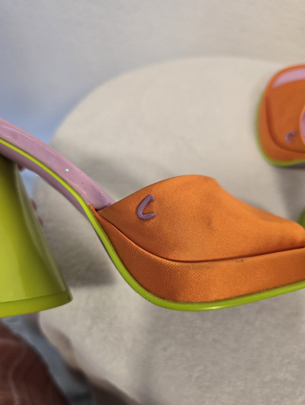 Circus By SAM EDLEMAN Barbiecore 4.5 Inch Cone Heel Retro Slide Cosplay Shoes7.5 - Picture 8 of 16